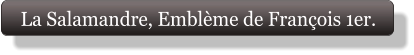 La Salamandre, Emblème de François 1er.