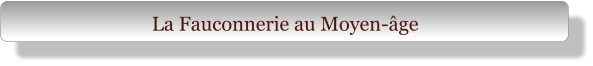 La Fauconnerie au Moyen-âge